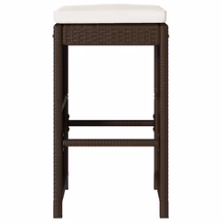 VidaXL 368688 sedia da esterno Terrazzo Seduta imbottita Rattan sintetico, Acciaio Crema, Bianco - Vista aggiuntiva 4