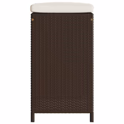 VidaXL 368688 sedia da esterno Terrazzo Seduta imbottita Rattan sintetico, Acciaio Crema, Bianco - Vista aggiuntiva 5