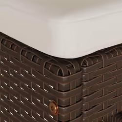 VidaXL 368688 sedia da esterno Terrazzo Seduta imbottita Rattan sintetico, Acciaio Crema, Bianco - Vista aggiuntiva 6