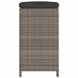 VidaXL 368690 sedia da esterno Terrazzo Seduta imbottita Rattan sintetico, Acciaio Grigio - Vista aggiuntiva 5