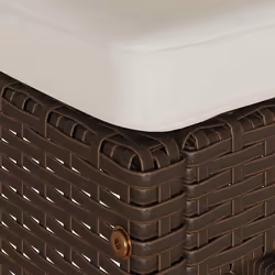VidaXL 368691 sedia da esterno Terrazzo Seduta imbottita Rattan sintetico, Acciaio Crema, Bianco - Vista aggiuntiva 6