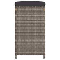 VidaXL 368693 sedia da esterno Terrazzo Seduta imbottita Rattan sintetico, Acciaio Grigio - Vista aggiuntiva 5