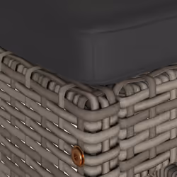 VidaXL 368693 sedia da esterno Terrazzo Seduta imbottita Rattan sintetico, Acciaio Grigio - Vista aggiuntiva 6