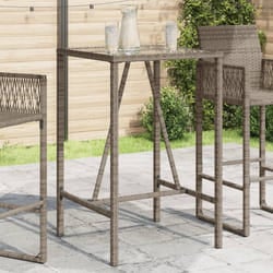 vidaXL Tavolo da Bar da Esterno Grigio 70x70x110 cm in Polyrattan