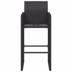 VidaXL 368702 sedia da esterno Terrazzo Seduta imbottita Rattan sintetico, Acciaio Nero - Vista aggiuntiva 5