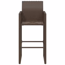 VidaXL 368703 sedia da esterno Terrazzo Seduta imbottita Rattan sintetico, Acciaio Marrone - Vista aggiuntiva 5
