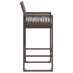 VidaXL 368703 sedia da esterno Terrazzo Seduta imbottita Rattan sintetico, Acciaio Marrone - Vista aggiuntiva 6