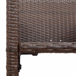 VidaXL 368703 sedia da esterno Terrazzo Seduta imbottita Rattan sintetico, Acciaio Marrone - Vista aggiuntiva 8