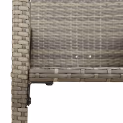 VidaXL 368704 sedia da esterno Terrazzo Seduta imbottita Rattan sintetico, Acciaio Grigio - Vista aggiuntiva 8