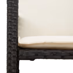 VidaXL 368705 sedia da esterno Terrazzo Seduta imbottita Rattan sintetico, Acciaio Crema, Bianco - Vista aggiuntiva 8