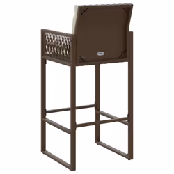 VidaXL 368706 sedia da esterno Terrazzo Seduta imbottita Rattan sintetico, Acciaio Crema, Bianco - Vista aggiuntiva 7