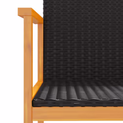 VidaXL 368708 sedia da esterno Terrazzo Legno di acacia, Rattan sintetico, Acciaio Nero - Vista aggiuntiva 8