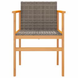 VidaXL 368709 sedia da esterno Terrazzo Legno di acacia, Rattan sintetico, Acciaio Grigio - Vista aggiuntiva 5