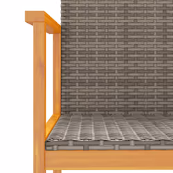 VidaXL 368709 sedia da esterno Terrazzo Legno di acacia, Rattan sintetico, Acciaio Grigio - Vista aggiuntiva 8
