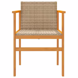 VidaXL 368710 sedia da esterno Terrazzo Legno di acacia, Rattan sintetico, Acciaio Beige - Vista aggiuntiva 5