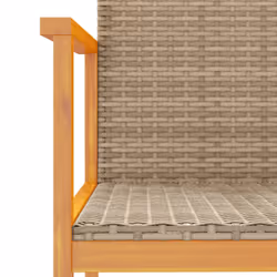 VidaXL 368710 sedia da esterno Terrazzo Legno di acacia, Rattan sintetico, Acciaio Beige - Vista aggiuntiva 8