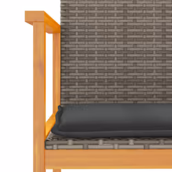 VidaXL 368712 sedia da esterno Terrazzo Seduta imbottita Legno di acacia, Rattan sintetico, Acciaio Grigio - Vista aggiuntiva 8