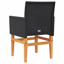 VidaXL 368714 sedia da esterno Terrazzo Seduta imbottita Legno di acacia, Rattan sintetico, Acciaio Crema, Bianco - Vista aggiuntiva 7
