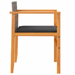 VidaXL 368715 sedia da esterno Terrazzo Seduta imbottita Legno di acacia, Rattan sintetico, Acciaio Grigio - Vista aggiuntiva 6