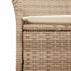 VidaXL 368719 sedia da esterno Terrazzo Seduta imbottita Legno di acacia, Rattan sintetico, Acciaio Crema, Bianco - Vista aggiuntiva 8