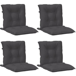 Cuscini Sedia Schiena Bassa 4 pz Antracite Mélange 100x50x7 cm vidaXL