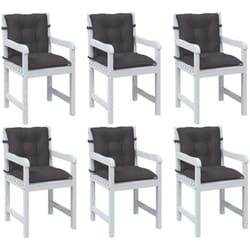 Cuscini Sedia Schiena Bassa 6 pz Antracite Mélange 100x50x7 cm Vidaxl 887317