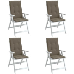 Cuscini Sedia Schiena Alta 4 Tortora Mélange 120x50x4 Tessuto - Vidaxl