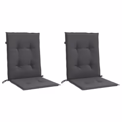 vidaXL Cuscini Sedia Schiena Bassa 2 pz Antracite Mélange 100x50x4 cm - Vista aggiuntiva 3