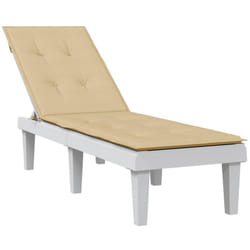 Cuscino per Sdraio Beige Mélange (75+105)x50x3 cm in Tessuto Vidaxl 608069