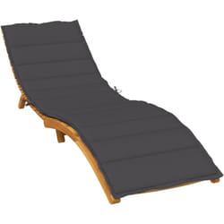 vidaXL Cuscino per Lettino Antracite Mélange 200x50x4 cm in Tessuto