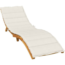 Cuscino per Lettino Prendisole Crema Mélange 200x50x4cm Tessuto Vidaxl 380719