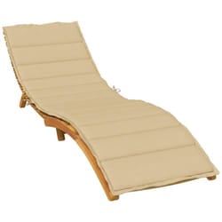 Cuscino per Lettino Prendisole Beige Mélange 200x50x4cm Tessuto Vidaxl 519893