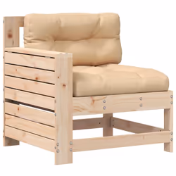 Divano Giardino Senza Braccioli con Cuscino Legno Massello Pinocod mxl 91410 - Vista aggiuntiva 2