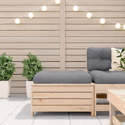 Poggiapiedi da Giardino con Cuscino in Legno Massello di Pinocod mxl 91355 - Vista aggiuntiva 3