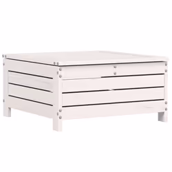 Poggiapiedi da Giardino con Cuscino Legno Massello Pino Biancocod mxl 115328 - Vista aggiuntiva 2