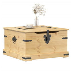 vidaXL Scatola Portaoggetti Corona 78x78x45 cm Legno Massello di Pino