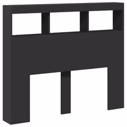 vidaXL Testiera con Contenitore a LED Nera 120x17x102 cm - Vista aggiuntiva 3