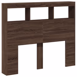 vidaXL Testiera con Contenitore a LED Rovere Marrone 120x17x102 cm - Vista aggiuntiva 3