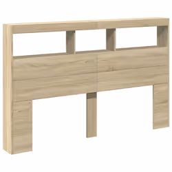 Testiera con Contenitore a LED Rovere Sonoma 160x17x102 cmcod mxl 88233 - Vista aggiuntiva 3