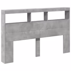 Testiera con Contenitore a LED Grigio Cemento 160x17x102 cmcod mxl 115525 - Vista aggiuntiva 3