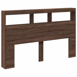 vidaXL Testiera con Contenitore a LED Rovere Marrone 160x17x102 cm - Vista aggiuntiva 3
