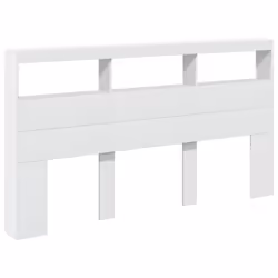 vidaXL Testiera con Contenitore a LED Bianca 180x17x102 cm - Vista aggiuntiva 3
