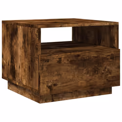 Tavolino da Soggiorno con Luci LED Rovere Fumo 50x49x40 cmcod mxl 113456 - Vista aggiuntiva 3