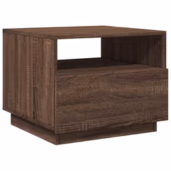 Tavolino da Soggiorno con Luci LED Rovere Marrone 50x49x40 cmcod mxl 113454 - Vista aggiuntiva 3