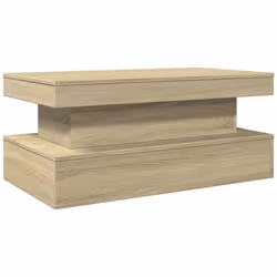 vidaXL Tavolino da Soggiorno con Luci LED Rovere Sonoma 90x50x40 cm - Vista aggiuntiva 3