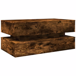 Tavolino da Soggiorno con Luci LED Rovere Fumo 90x50x40 cmcod mxl 88176 - Vista aggiuntiva 3
