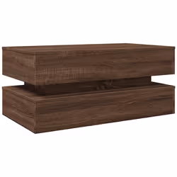 Tavolino da Soggiorno con Luci LED Rovere Marrone 90x50x40 cmcod mxl 89959 - Vista aggiuntiva 3