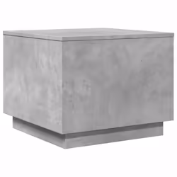 vidaXL Tavolino da Salotto con Luci LED Grigio Cemento 50x50x40 cm - Vista aggiuntiva 3