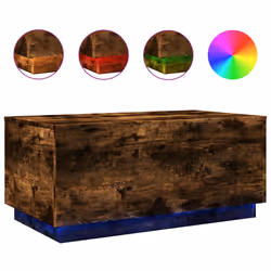 Tavolino da Soggiorno con Luci LED Rovere Fumo 90x50x40 cmcod mxl 113317 - Vista aggiuntiva 2