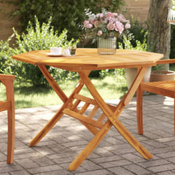 Tavolo da Giardino Pieghevole Ø110x75cm Legno Massello d'Acacia - Vidaxl